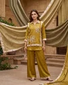K 1302 By Naisha Chinon Handwork Fancy Co Ord Set 